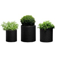 Набір горщиків для квітів Cylinder Planter Set, сірий