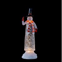 Декоративная фигурка "Снеговик", 12*9*27 см., "Luca Lighting", белый