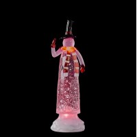 Декоративная фигурка "Снеговик", 12*9*27 см., "Luca Lighting", мультицветной