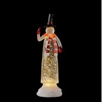 Декоративная фигурка "Снеговик", 12*9*27 см., "Luca Lighting", желтый