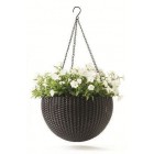 Горщик для квітів 8,6л. Rattan style hanging sphere planter