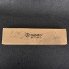Ніж Ganzo G8012 (довжина: 240мм, лезо: 115мм) + чохол (стропоріз + точила + кресало), пісочний