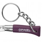 2 в 1 - ніж складний + брелок Opinel Keychain №2 Inox (довжина: 80мм, лезо: 35мм), фіолетовий