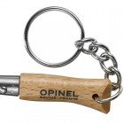 2 в 1 - ніж складаний + брелок Opinel Keychain №2 Inox (довжина: 80мм, лезо: 35мм), граб