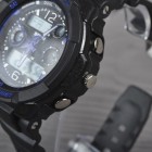 Годинник Skmei 1060, чорний-синій, в металевому боксі