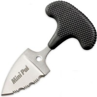 Ніж фіксований Cold Steel Mini Pal серрейтор (довжина: 66мм, лезо: 25мм), чорний, піхви пластик