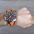 Годинник Skmei 9128, помаранчевий, кварцовий, в металевому боксі.
