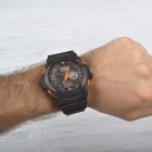 Годинник Skmei 0955, чорний-оранжевий, в металевому боксі