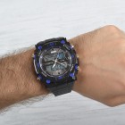Годинник Skmei 1092, чорний-синій, в металевому боксі