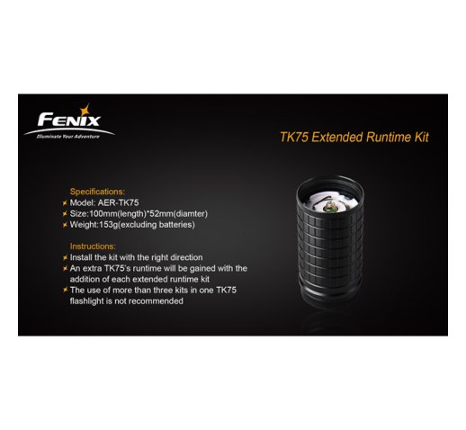 Секція корпусу з батарейною касетою для ліхтарів Fenix ​​ТК61, ТК75 та ТК76