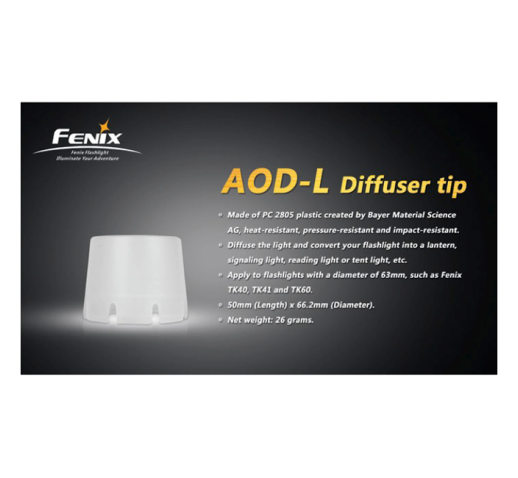Диффузионный фильтр белый для Fenix  TK40, TK41, TK50, TK60