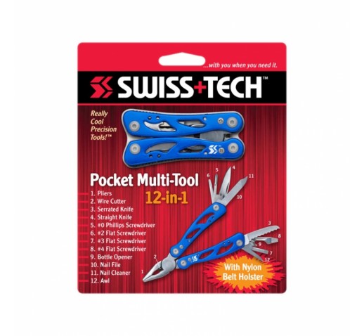 Swiss+Tech Pocket Multi-Tool 12 in 1 blue