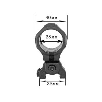 Кріплення для ліхтаря на гладкоствольну зброю (High Quality Plastic 25-31 мм)