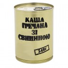 Тушонка зі свинини з гречаною кашею, консерва (340г), з/б
