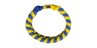 Браслет із паракорду Змійка (довжина виробу: 18см, довжина паракорду: 200см), жовто-блакитний