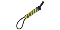 Темляк із паракорду Змійка (довжина виробу: 18см, довжина паракорду: 140 см), жовто-блакитний