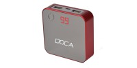 Зовнішній зарядний пристрій Power Bank DOCA D525 (8400mAh), червоний