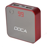 Зовнішній зарядний пристрій Power Bank DOCA D525 (8400mAh), червоний
