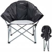 Крісло KingCamp Heavy duty steel folding chair(KC3976) Black/grey