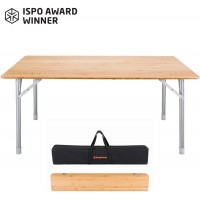 Розкладний стіл KingCamp 4-Folding Bamboo Table L(KC3953) BAMBOO COLOR