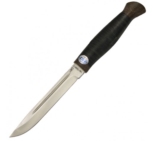 Нож АиР Финка-3, рукоять кожа (длина: 24.5см, лезвие: 13.0см), ножны кожа