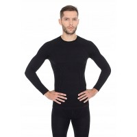 Футболка з довгим рукавом Brubeck ACTIVE WOOL (LS12820) black L