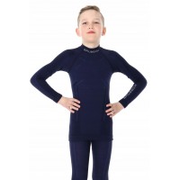 Футболка з довгим рукавом Brubeck ACTIVE WOOL (LS13680) navy blue 140/146