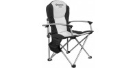 Розкладне крісло KingCamp Deluxe Steel Arm Chair(KC3987) BLACK/MEDIUM GREY