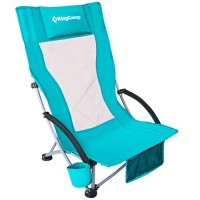 Складне крісло KingCamp High backed beach chair (KC1901) CYAN