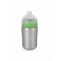 Пляшечка для годування Kid Kanteen Baby Bottle Brushed Stainless 267 мл (3-9+ місяців)