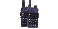 Рація Baofeng UV-5RHC Tactical (5W, VHF, UHF, 136-174,400-480MHz, до 5 км, 128 канал., АКБ), 2шт, чорна