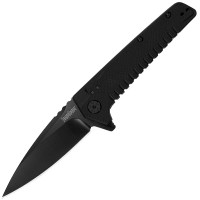 Ніж складаний Kershaw Fatback (довжина: 197мм, лезо: 87мм, чорне), чорний