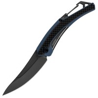 Ніж складаний Kershaw Reverb XL (довжина: 187мм, лезо: 76мм, чорне), синій