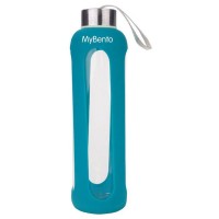 Пляшка для води Summit MyBento Eco Glass Bottle Silicone Cover 500 мл Блакитна