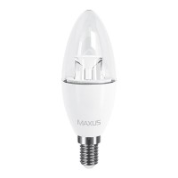 Лампа світлодіодна Maxus C37 CL-C (6W, 4100K, 220V, E14)