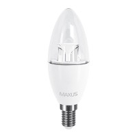 Лампа світлодіодна Maxus C37 CL-C (6W, 3000K, 220V, E14)