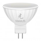 Лампа світлодіодна Maxus MR16 (4W, 4100K, 220V, GU 5.3) AP