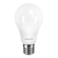 Лампа світлодіодна Maxus A60 (10W, 3000K, 220V, E27), 2шт