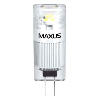 Лампа світлодіодна Maxus G4 (1W, 3000K, 12V, AC/DC) CR, 2 шт.