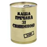 Тушонка зі свинини з гречаною кашею, консерви (340г), з/б