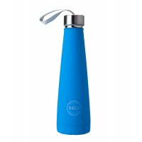 Термопляшка Summit B&Co Conical Bottle Flask Rubberized 450 мл Neon Blue