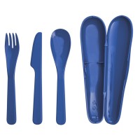 Набір столових приладів Aladdin Papillon (ніж, вилка, ложка), в кейсі, синій