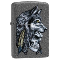 Запальничка Zippo Wolf Skull Feather Design, 29863