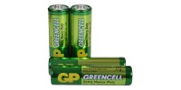 Батарейка сольова AA Greencell (15G, R6P) GP 1.5V, 4шт. у блістері