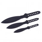 Набір ножів метальних 3шт. (довжина: 160, 210, 265мм), чорний