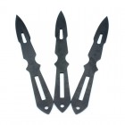 Набір ножів метальних A749 (довжина: 220мм, лезо: 65мм), 3шт, чорний