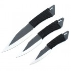 Набір ножів метальних Скорпіон 2255 (довжина: 170, 210, 250мм), чорний