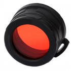Дифузор фільтр для ліхтарів Nitecore NFR40 (40mm), червоний