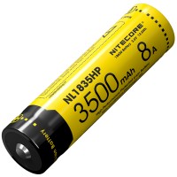 Акумулятор літієвий Li-Ion 18650 Nitecore NL1835HP 3.6V (8A, 3500mAh), захищений