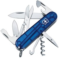 Ніж складаний, мультитул Victorinox Climber (91мм, 14 функцій), синій прозр. 1.3703.Т2